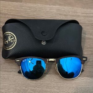 Ray-Ban Blue and Gold Aviator Sunglasses